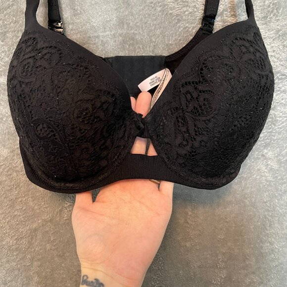 Victorias Secret Women Y2K Body Angel Sexy Lightly Lined Demi Lace Black 36DD - Picture 5 of 15